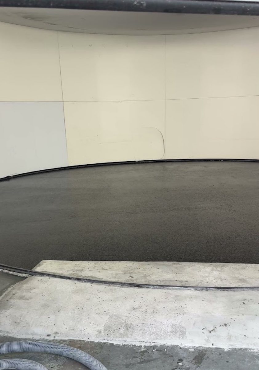 Dark protective coating inside an industrial tank vessel by Suncrete Coatings